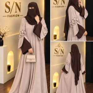 Premium Coffee Brown Abaya Set